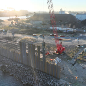 Berth 5 construction, part of the $25M FASTLANE project