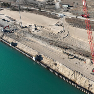 Berths 16 and 17 construction, part of the $25M FASTLANE project